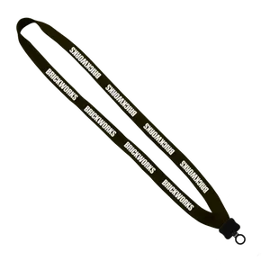 Polyester Tube Lanyard w/Plastic Clamshell & O-Ring - 5/8"