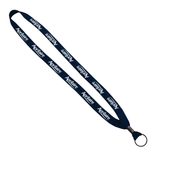 Polyester Shoelace Lanyard with Metal Crimp & Split-Ring - 5/8"