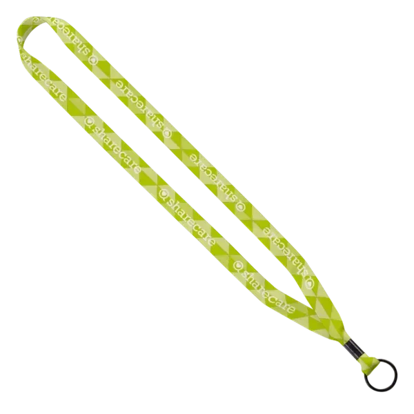 Tubular Lanyard with Metal Crimp & Metal Split-Ring - 5/8"