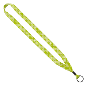 Tubular Lanyard with Metal Crimp & Metal Split-Ring - 5/8"
