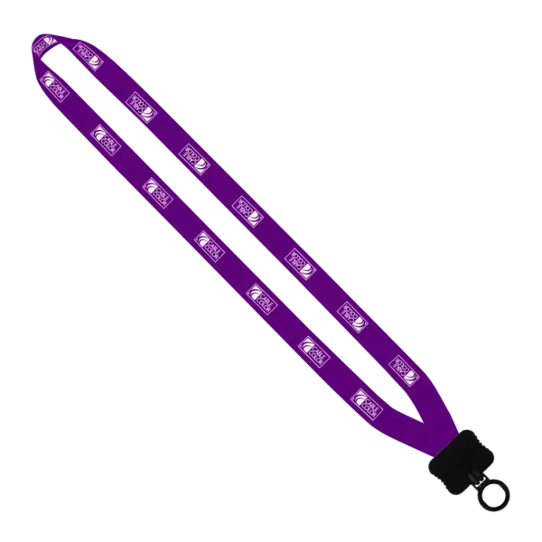 5/8" Tubular Lanyard with Plastic Clamshell & O-Ring