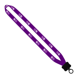 5/8" Tubular Lanyard with Plastic Clamshell & O-Ring