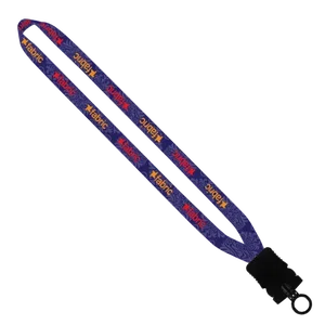 5/8" Tubular Lanyard with Plastic Snap-Buckle Release & O-Ring