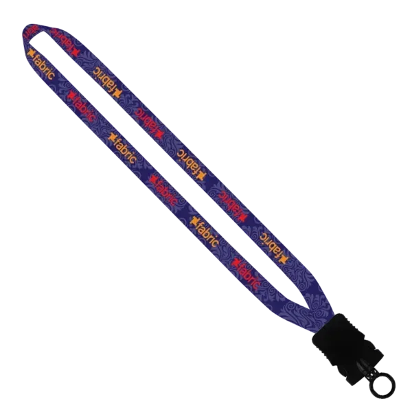 5/8" Tubular Lanyard with Plastic Snap-Buckle Release & O-Ring