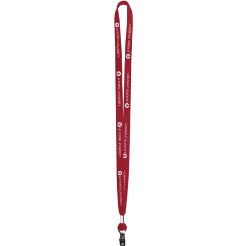 5/8 inch two-ply polyester lanyard, screen-printed custom neck strap made in USA