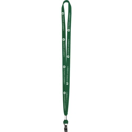 5/8 inch two-ply polyester lanyard shown in an alternate material color choice