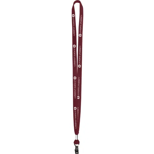 5/8 inch two-ply polyester lanyard color swatch for custom screen-printed branding