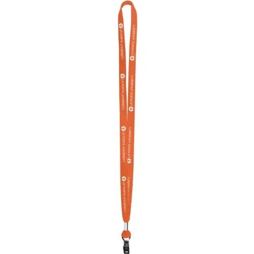 5/8 inch two-ply polyester lanyard color variation with safety breakaway option