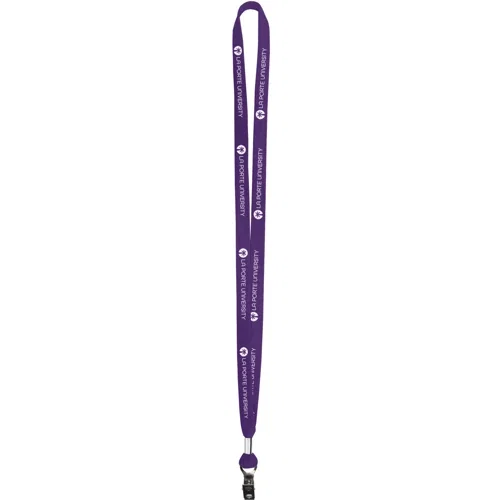 5/8 inch two-ply polyester lanyard shown in an additional material color