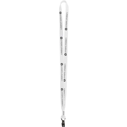 5/8 inch two-ply polyester lanyard in a further color option for custom imprint