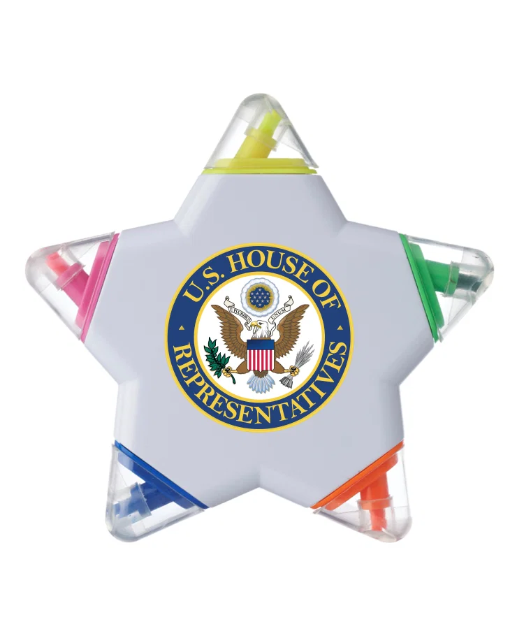 5-Color Star-Shaped Multi Highlighter - Multi-Capacity — view 2