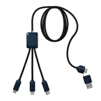 5-in-1 Charging Cable with Light-Up Logo — view 3