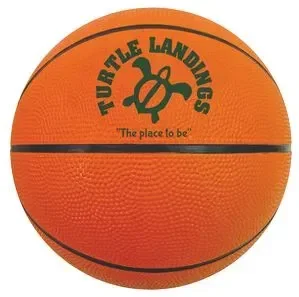 Imprinted Mini Rubber Basketball - 5" — view 2