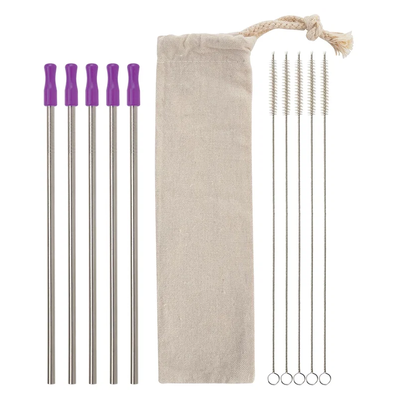 5-Pack Stainless Straw Kit with Cotton Pouch — view 8