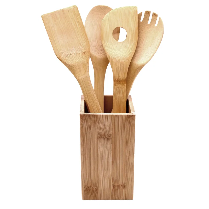 5 Piece Bamboo Kitchen Tool Set — view 2