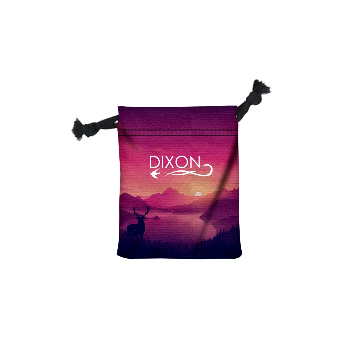 Plain back panel of the canvas drawstring bag