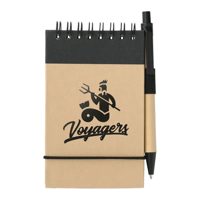 5" x 3" FSC® Mix Recycled Jotter with Pen — view 3