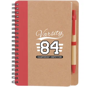 5" x 7" FSC® Mix Eco-Friendly Spiral Notebook with Pen