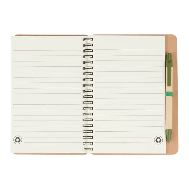 5" x 7" FSC® Mix Eco-Friendly Spiral Notebook with Pen — view 6