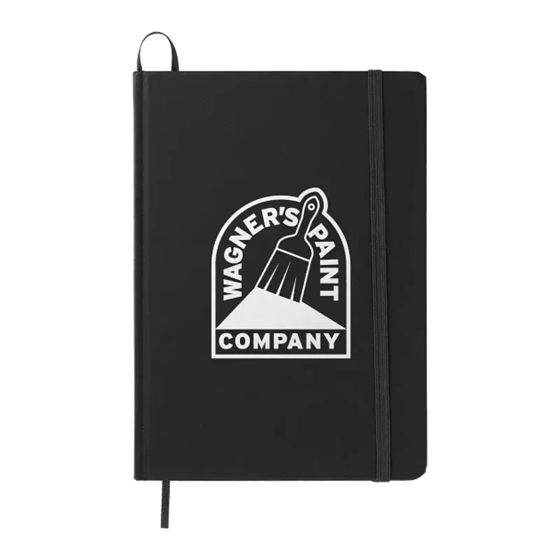 Custom Bullet Notebook with Elastic Closure (5"x7") — view 1