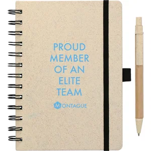 5" x 7" Wheat Straw Notebook with Pen