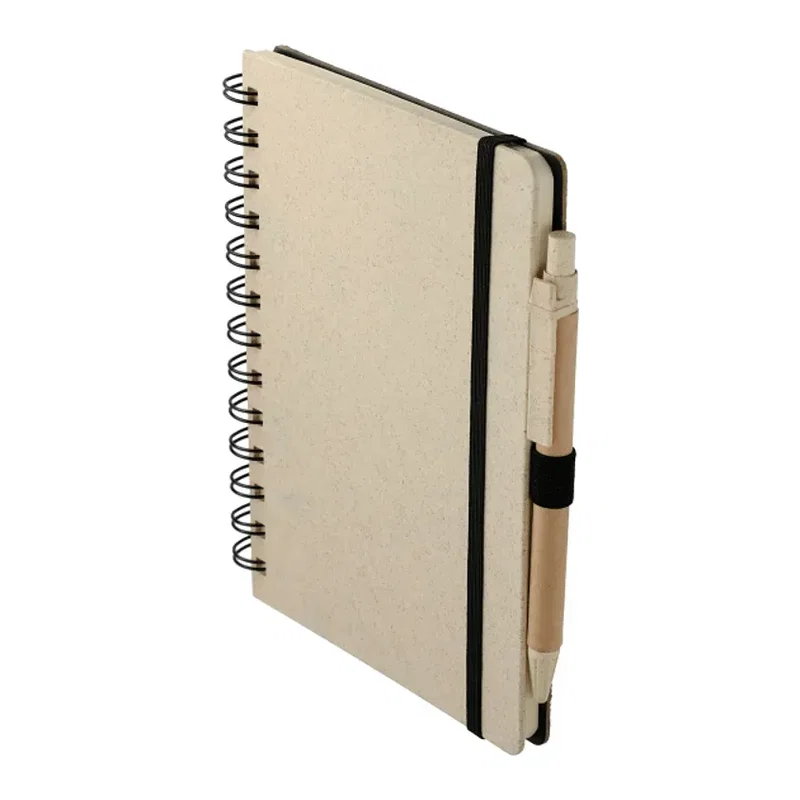 Custom Wheat Straw Notebook with Pen - 5"x7" — view 2