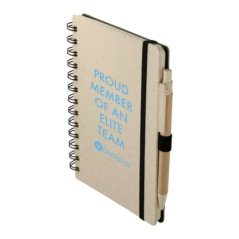 Custom Wheat Straw Notebook with Pen - 5"x7" — view 7