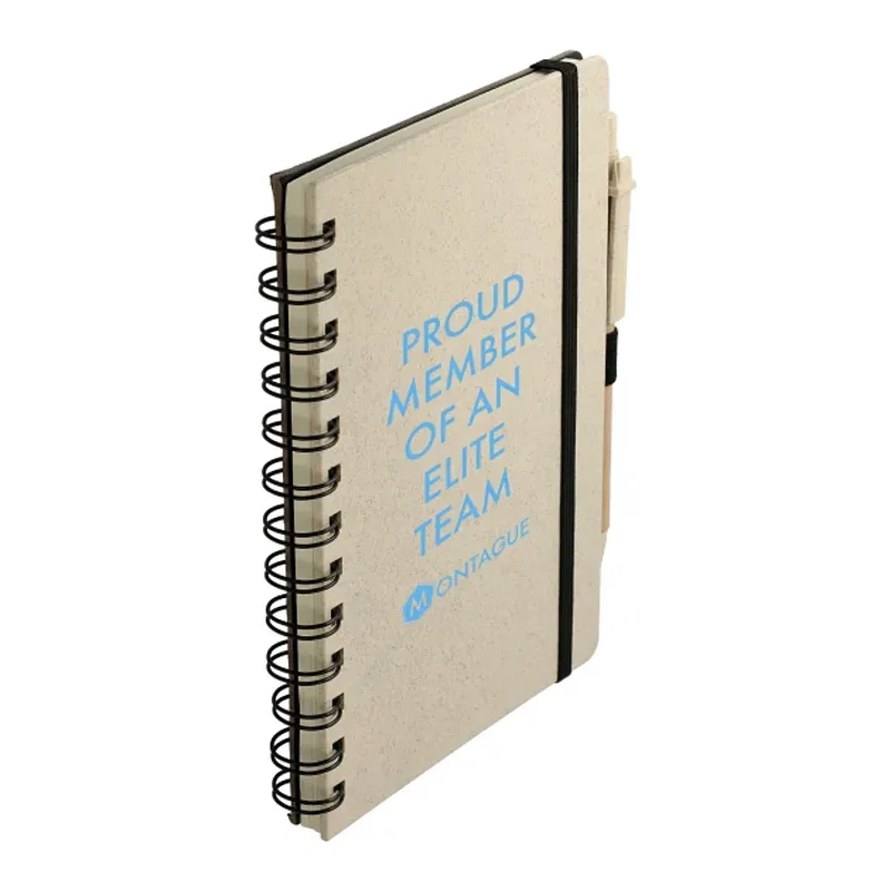 Custom Wheat Straw Notebook with Pen - 5"x7" — view 8