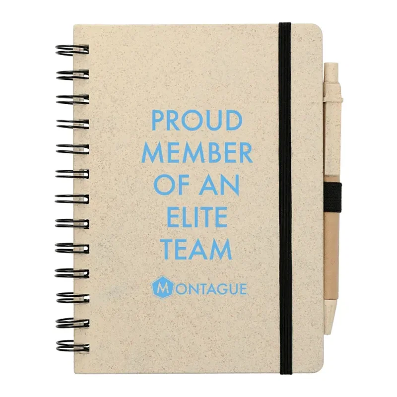 Custom Wheat Straw Notebook with Pen - 5"x7" — view 9