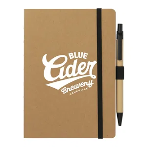 Custom FSC Recycled Notebook and Pen Set - 5" x 7"