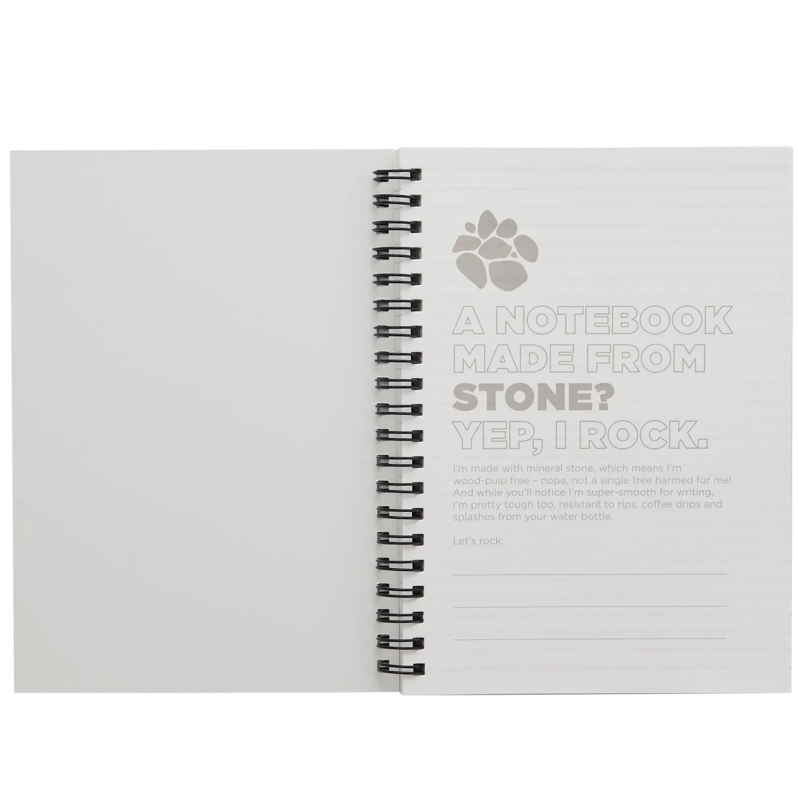Personalized Mineral Stone Spiral Notebook - 5” x 7” — view 14