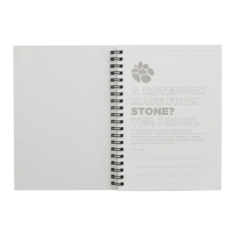 Personalized Mineral Stone Spiral Notebook - 5” x 7” — view 3