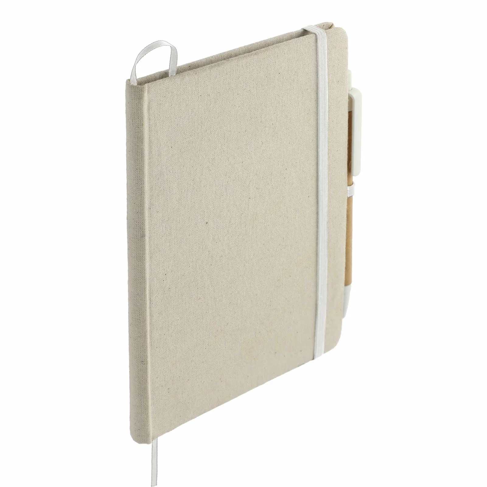 Custom Organic Cotton Bound Notebook with Pen - 5" x 7" — view 11