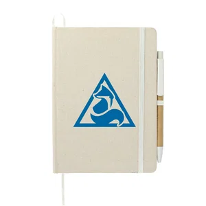 5" x 7" Organic Cotton Bound Notebook with Pen