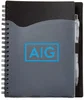 Wave Spiral Notebook with Cardinal Pen - 5" x 7" in White