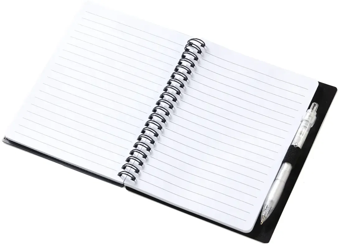Wave Spiral Notebook with Cardinal Pen - 5" x 7" — view 4
