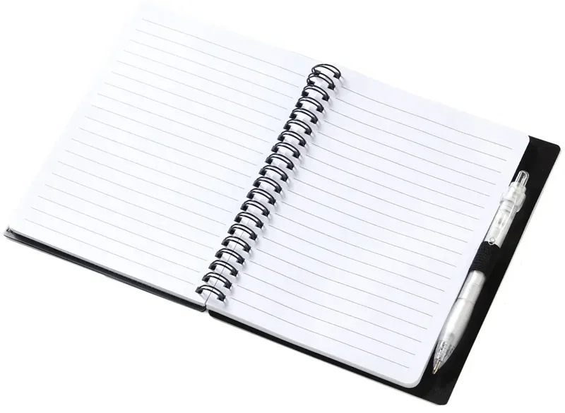 Wave Spiral Notebook with Cardinal Pen - 5" x 7" — view 4