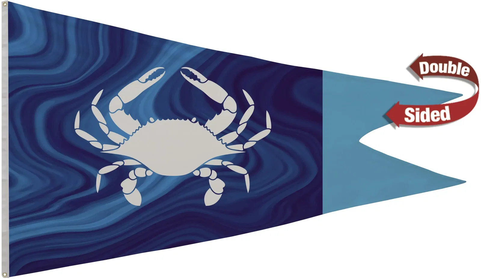 5' x 8' Nylon Burgee Flag Double-Sided — view 2