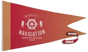 5' x 8' Polyester Burgee Flag Double-Sided