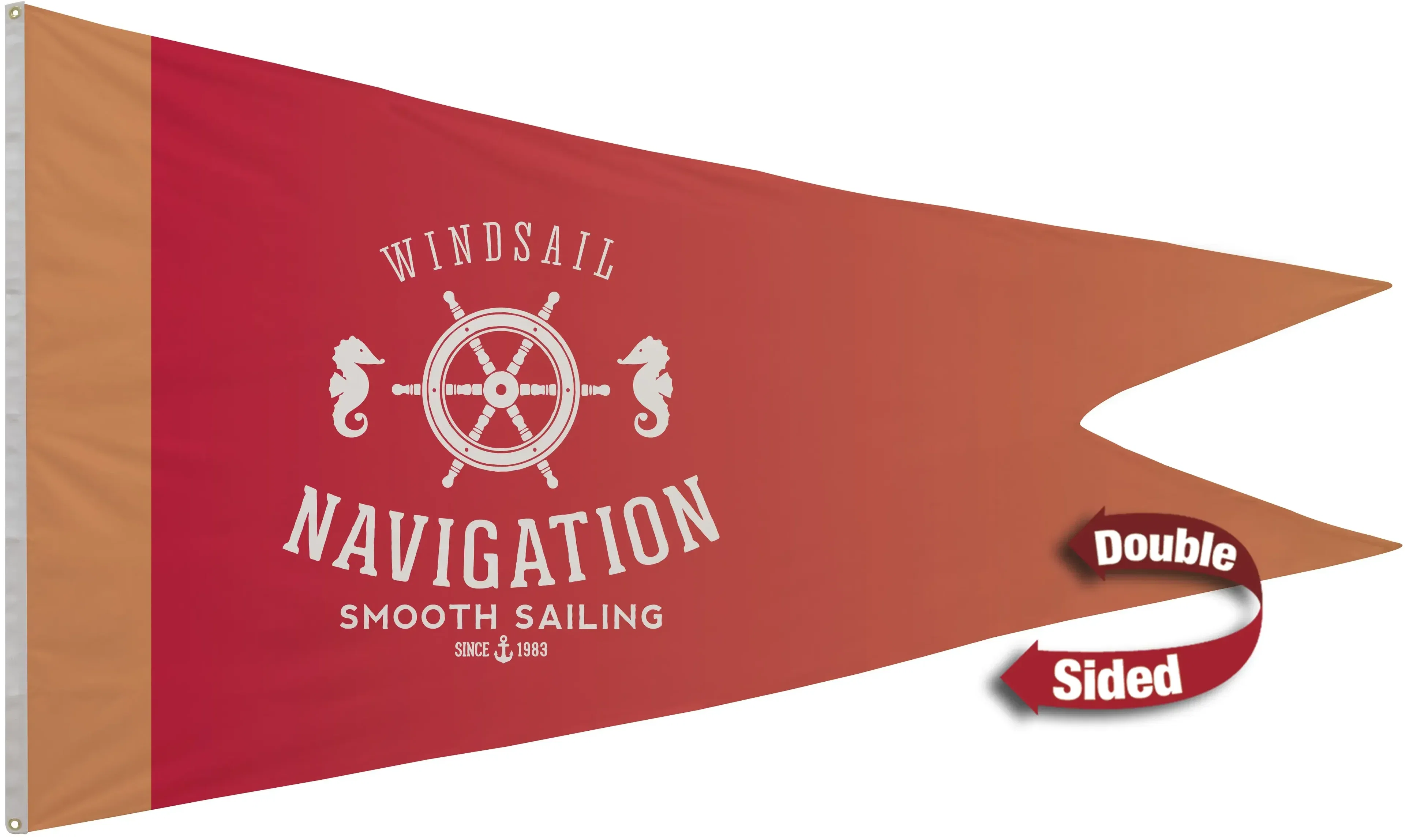 5' x 8' Polyester Burgee Flag Double-Sided — view 2