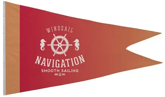 5' x 8' Polyester Burgee Flag Single-Sided