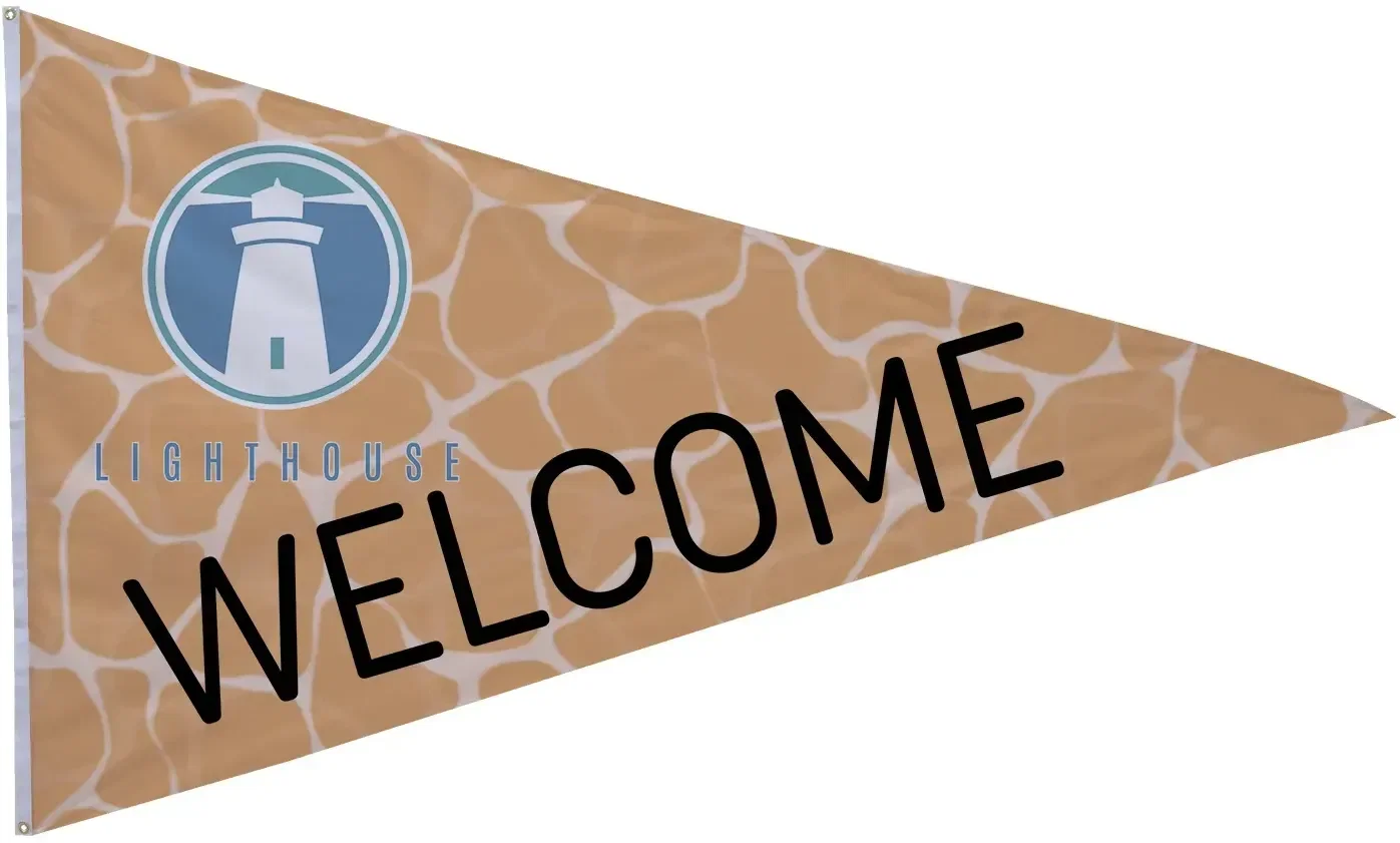 5' x 8' Polyester Pennant Flag Single-Sided — view 2