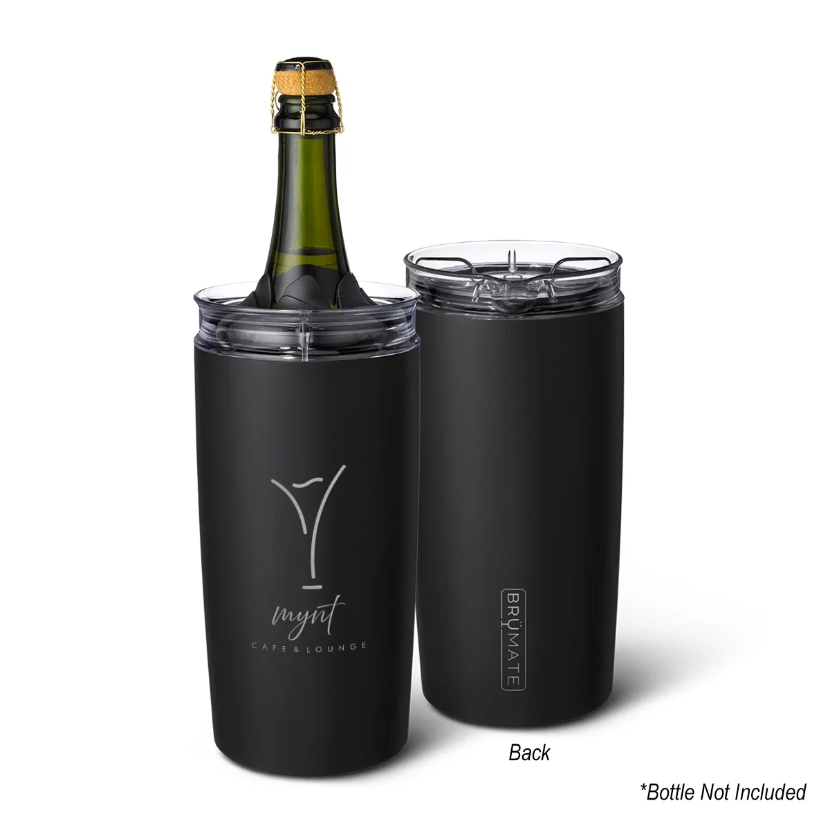 Matte black BrüMate Togosa tumbler shown upright