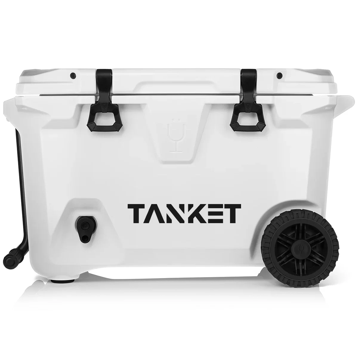 Wheeled chest shown closed from the front