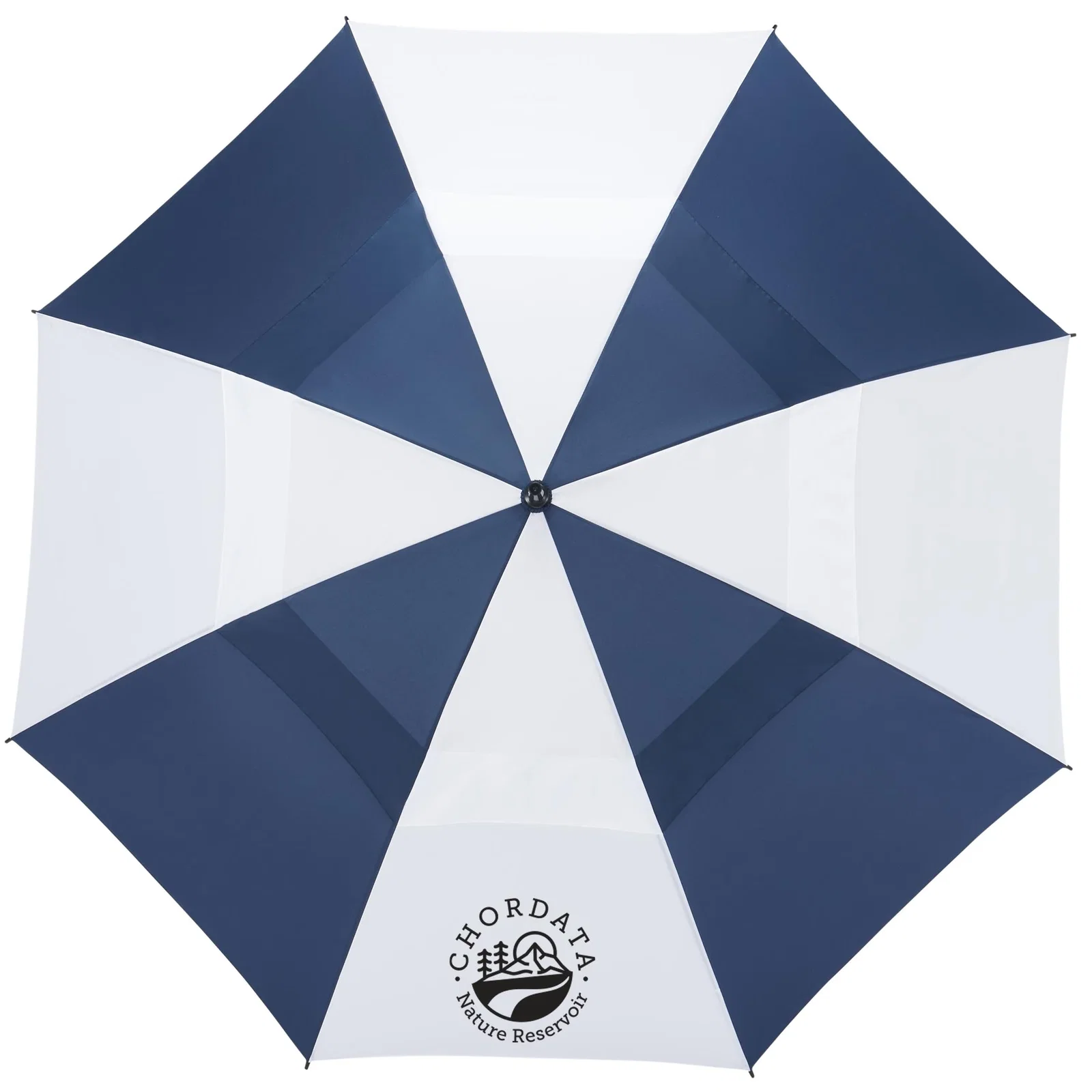58" Recycled Golf Umbrella with Wooden Handle — view 100