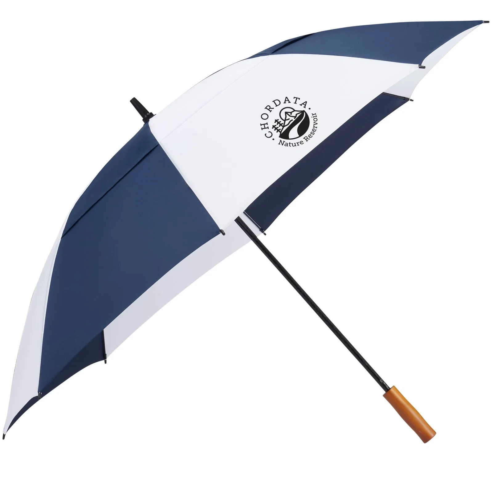 58" Recycled Golf Umbrella with Wooden Handle — view 101