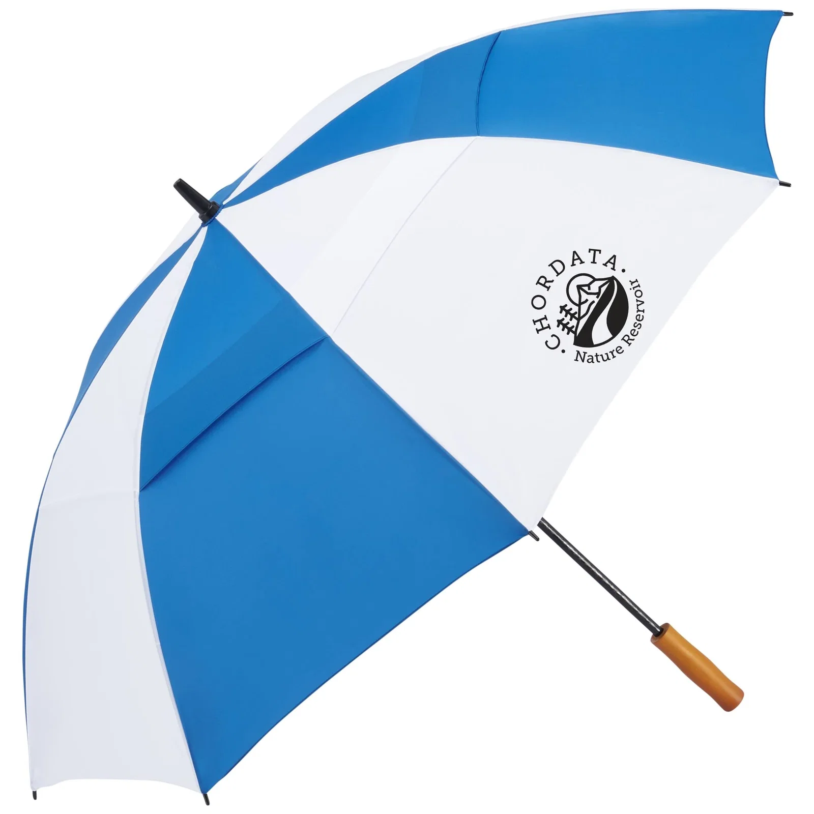 58" Recycled Golf Umbrella with Wooden Handle — view 118