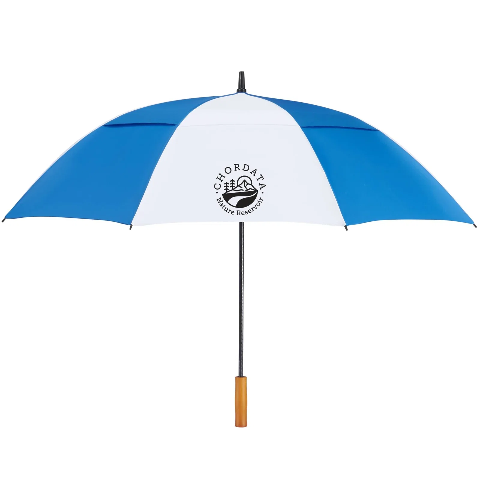 58" Recycled Golf Umbrella with Wooden Handle — view 119