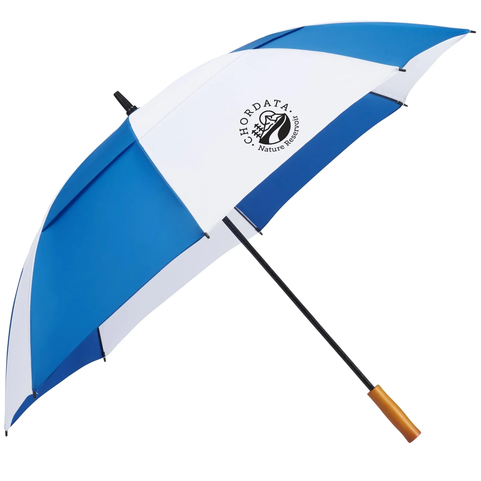 58" Recycled Golf Umbrella with Wooden Handle — view 121
