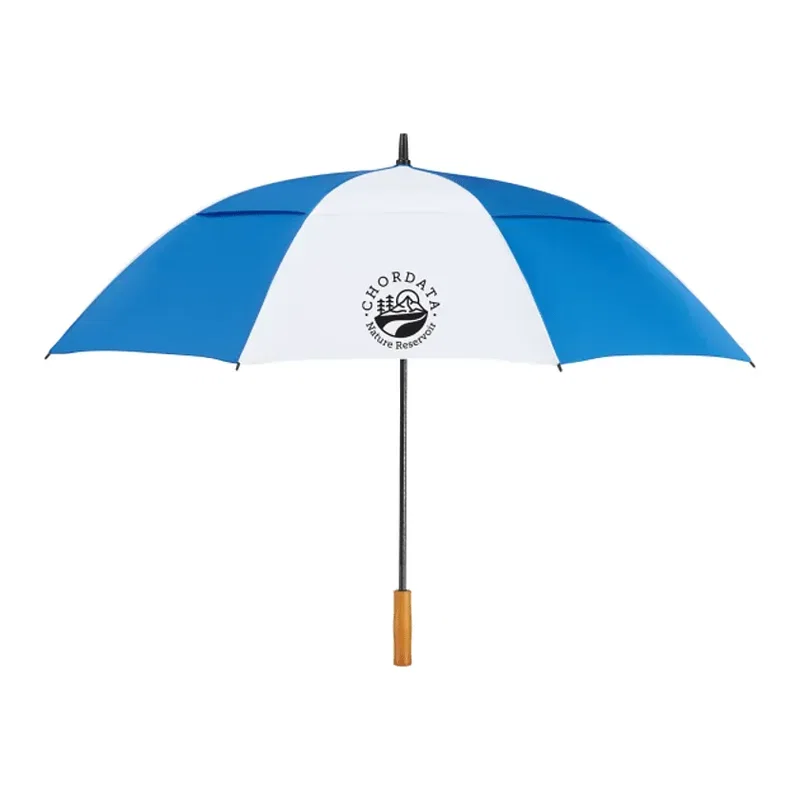 58" Recycled Golf Umbrella with Wooden Handle — view 6